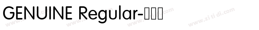 GENUINE Regular字体转换 GENUINE Regular字体转换